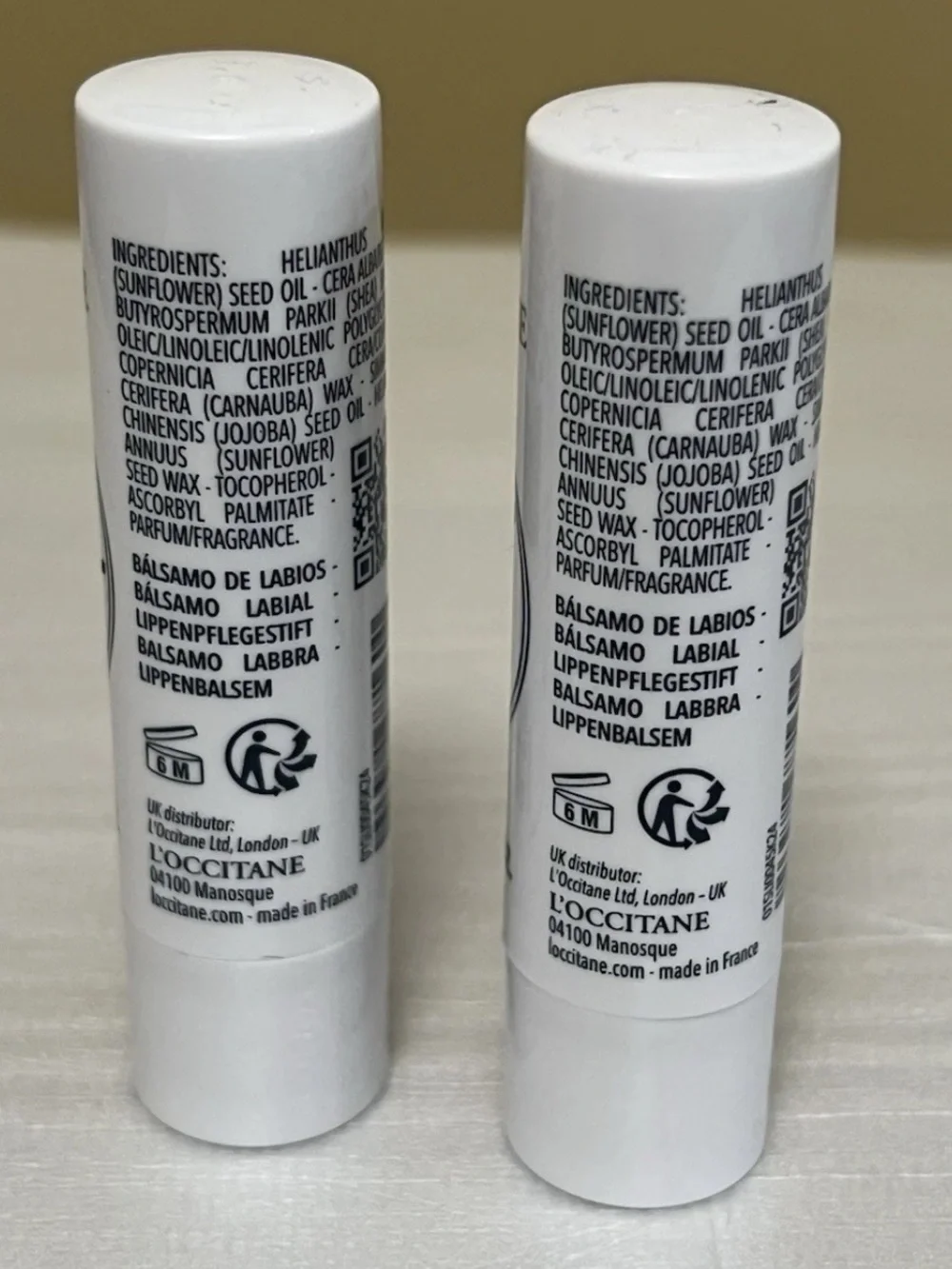 2-Pack L'occitane SHEA BUTTER ULTRA RICH LIP BALM 0.15oz /4.5G. NEW
